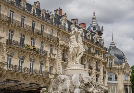 statue des trois grâces sur la place de la Comédie à Montpellier