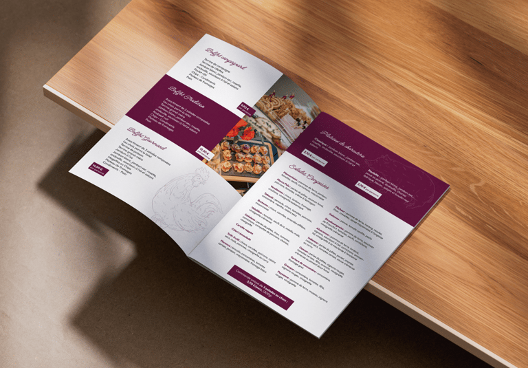 Supports de communication -Carte traiteur - La Fine Bouche - Angers - Amy Atelier Graphique