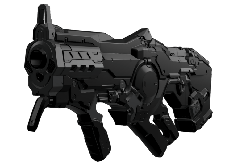 3D printed Plasma Rifle from Doom, sci-fi replica with detailed finish