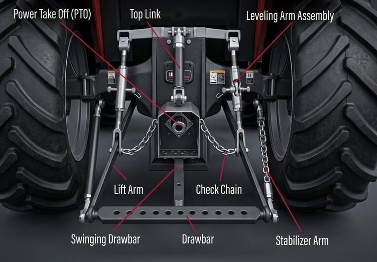 understanding three point hitch for attaching implements