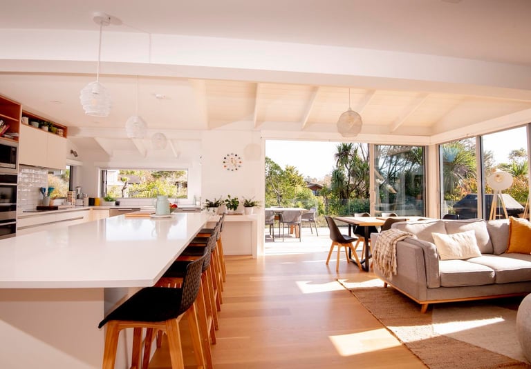open plan living - renovated home