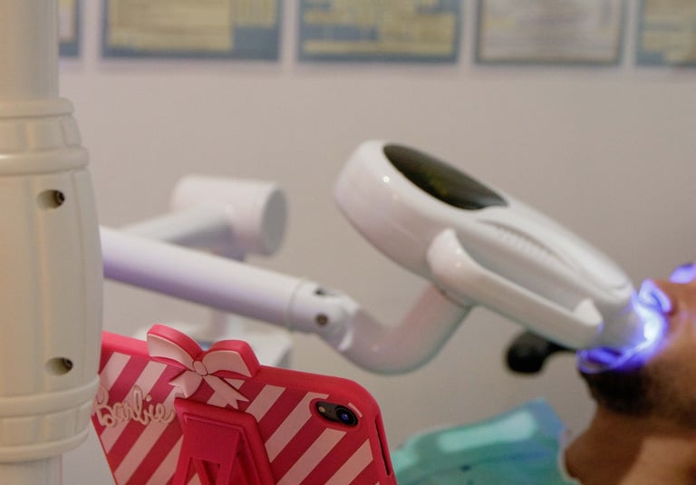 Dental Teeth Whitening treatment in Dental Chair