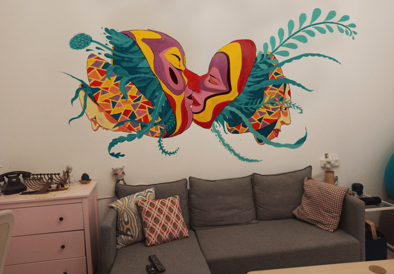 ציורי קיר לסלון הבית