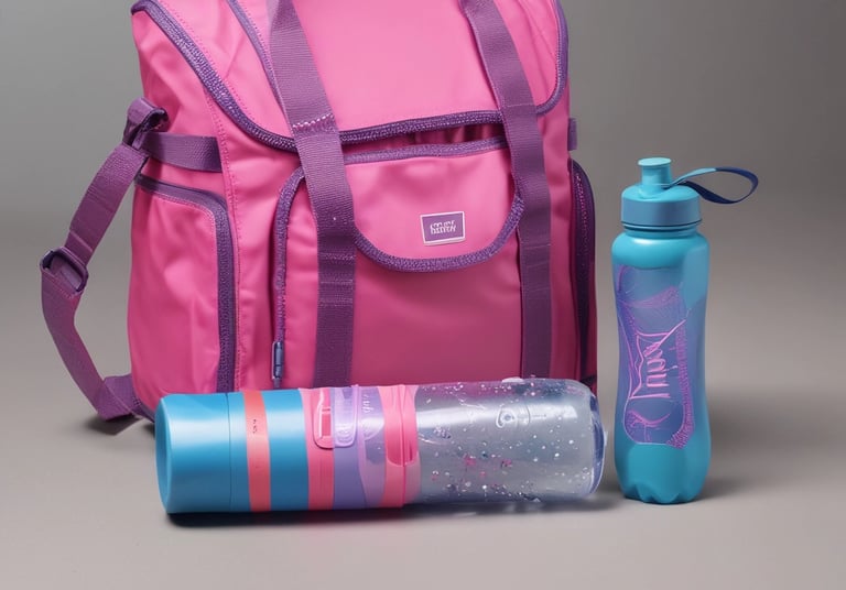 An assortment of dance accessories displayed attractively.