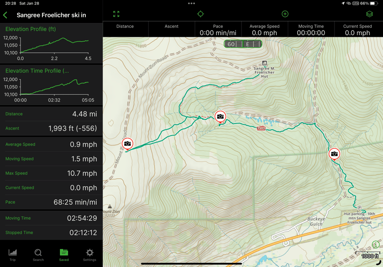 Lance ski in to Froelicher Hut with side trip