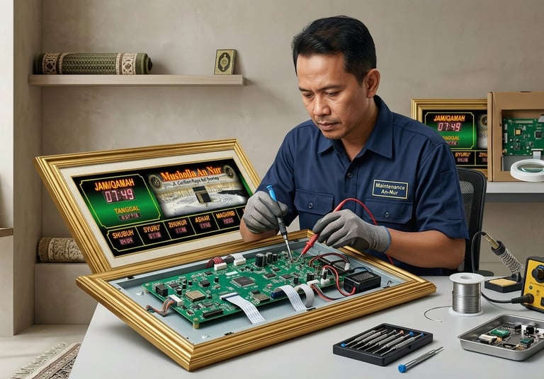 servis jam sholat masjid service jam sholat masjid perbaikan jam sholat masjid