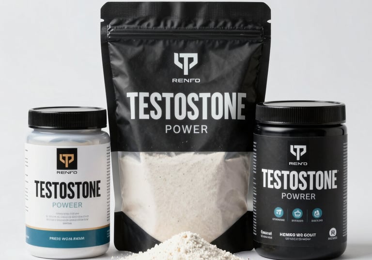 Energetic man mixing a testosterone booster shake in a gym setting.