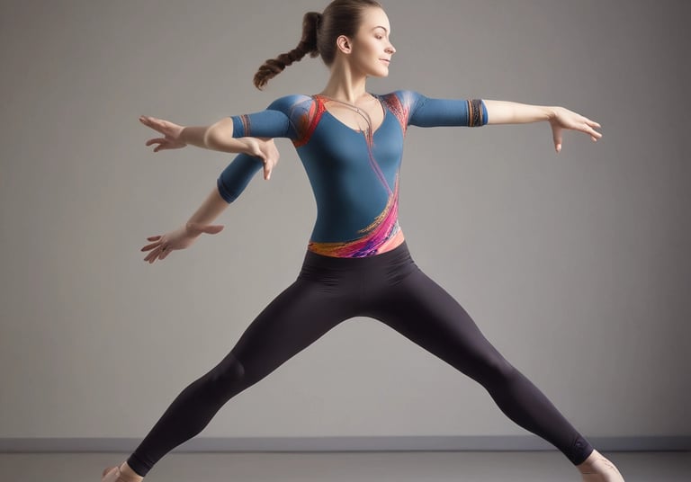 A vibrant image showcasing various dance merchandise.