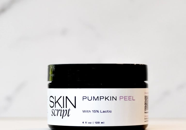 Skin Script Pumpkin Peel with 15% Lactic for brightening and exfoliation