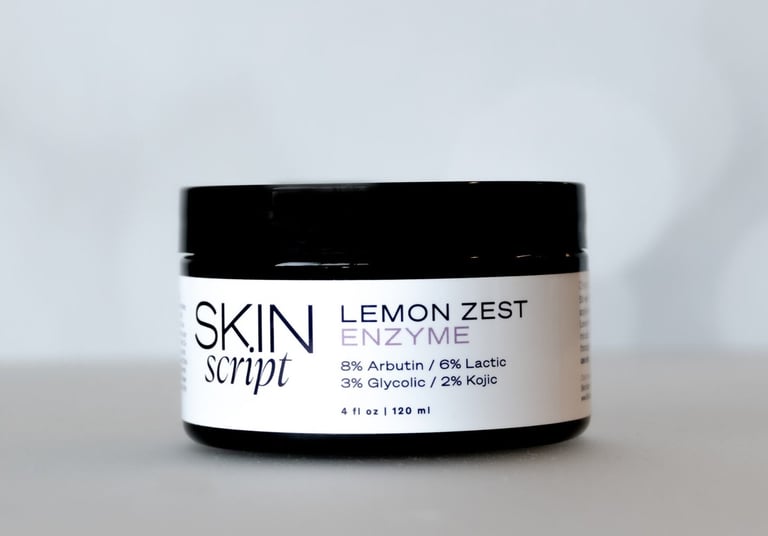 a jar of lemon zest enzyme