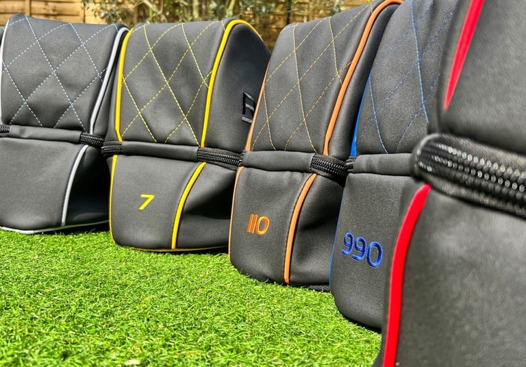 Remy Luxury Helmet Bag – handmade, fleece-lined storage bag for motorsport helmets, shown in black