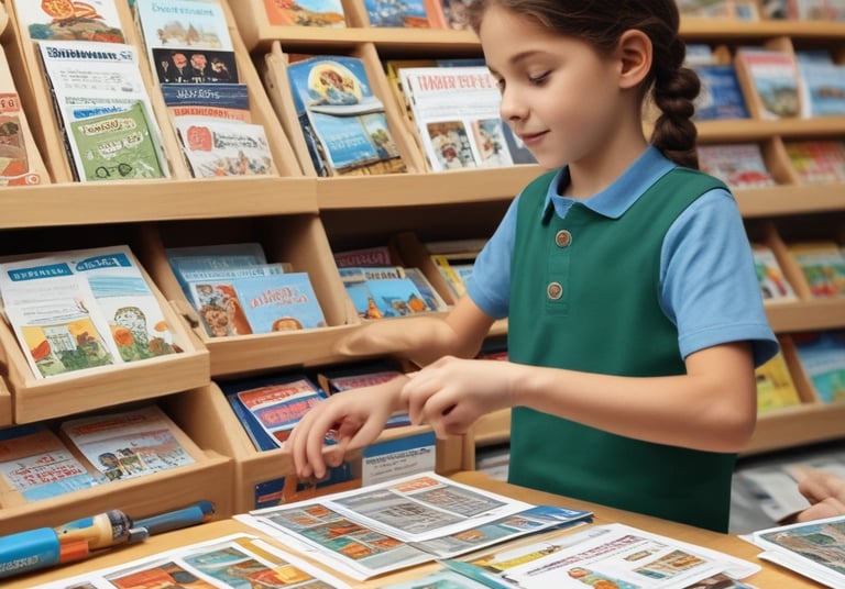 Photo of a cozy workspace with educational materials and a laptop displaying the Instituto Referência logo