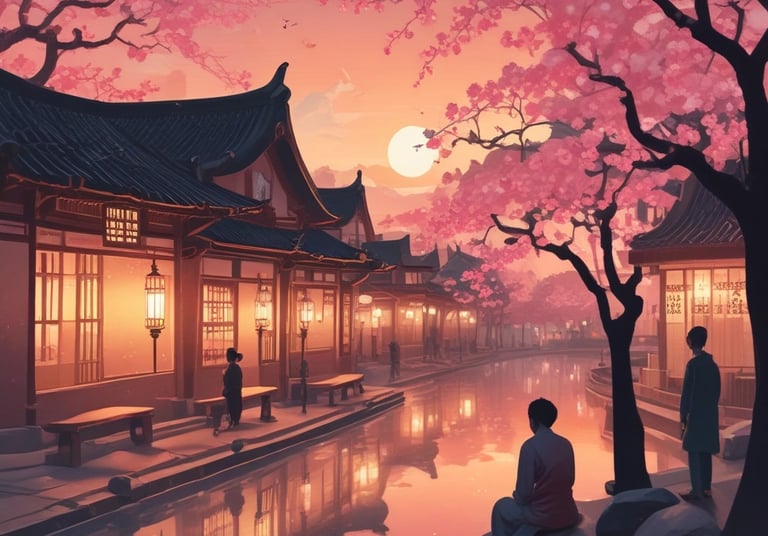 A cozy reading nook with fantasy books and soft lighting