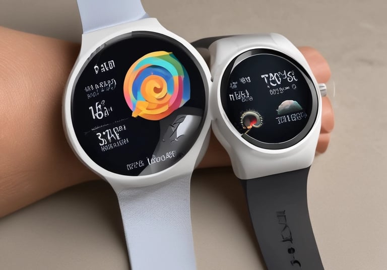 Close-up of a sleek modern smartphone with a glowing screen on a wooden desk.