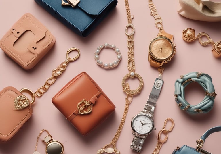 A collection of luxury handbags displayed elegantly on a soft surface.