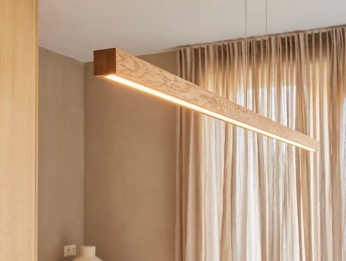 lampadario sospensione pendente artigianale in legno massello luce di qualità led