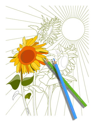 Sunflower Coloring Page