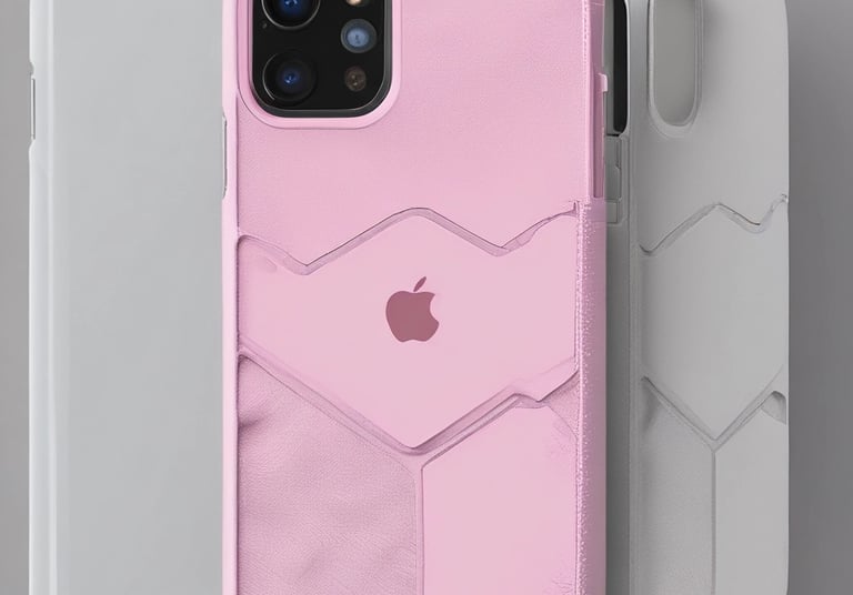 A bustling market stall is filled with a wide array of mobile phone cases and accessories, displayed on shelves and racks. Several people are browsing the items, dressed warmly for the weather. The cases come in various colors and designs, adding vibrancy to the scene.