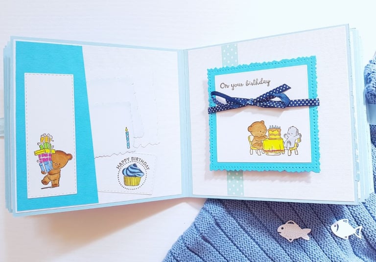 pages and layout, diy baby album ideas 
