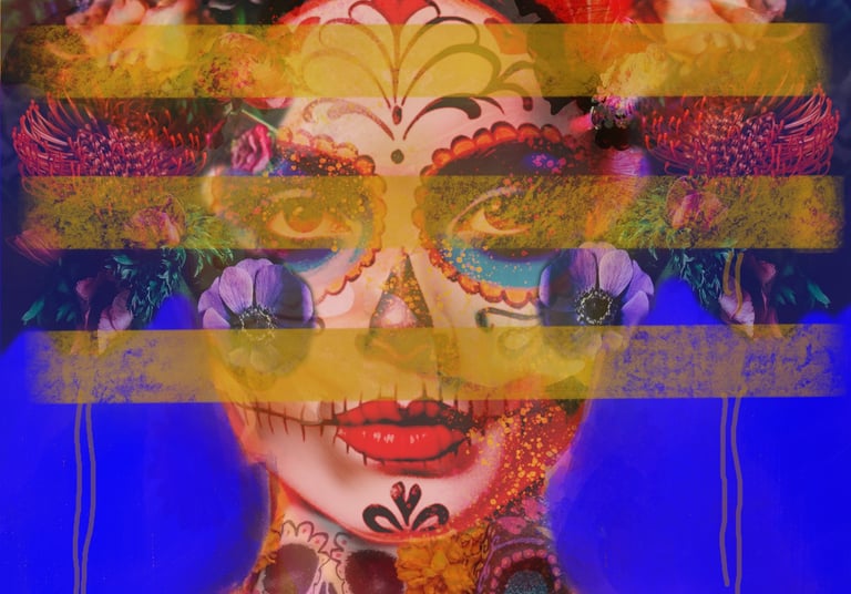 Digital, colorful artwork inspired by the vibrant energy of Mexico by flash for empathy