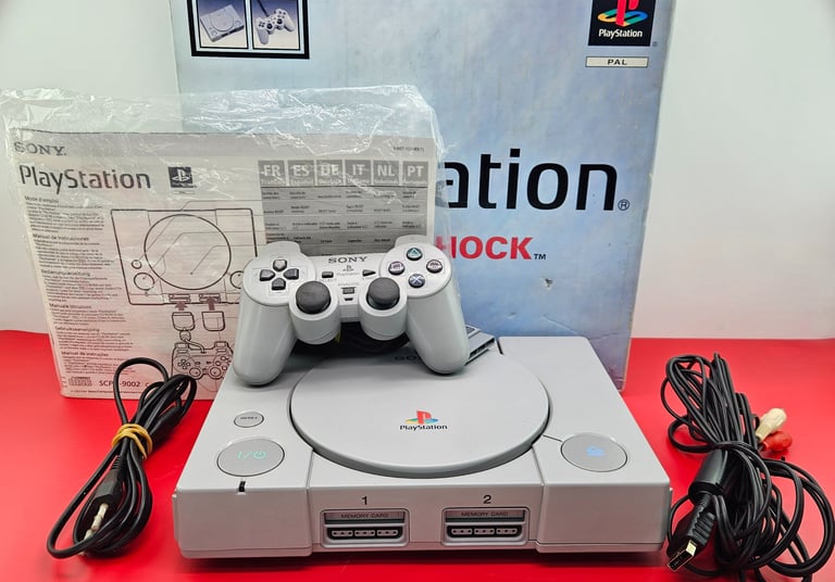 playstation 1 console boxata completa