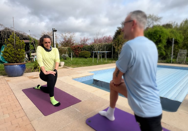 Coaching sportif à domicile à Sarzeau axé mobilité et prévention des douleurs
