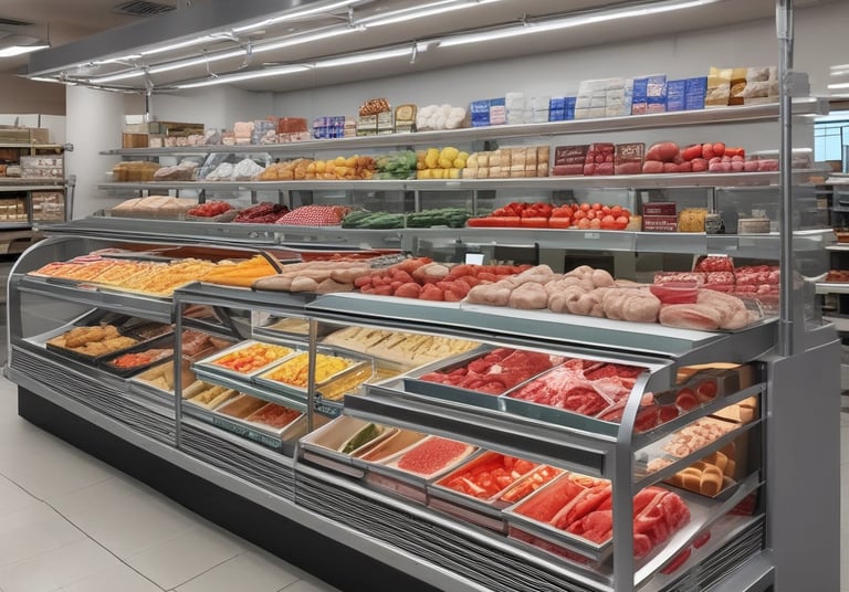 A colorful display of fresh fruits and vegetables at a local market stall