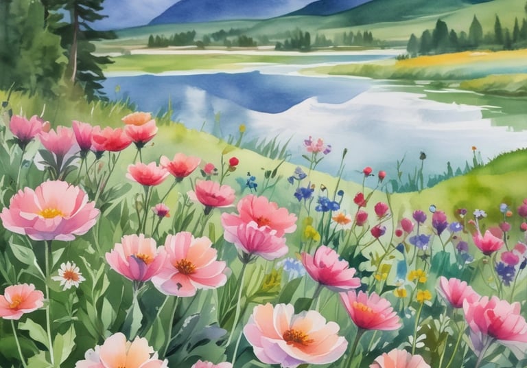 An image displaying a colorful palette of acrylic paints.