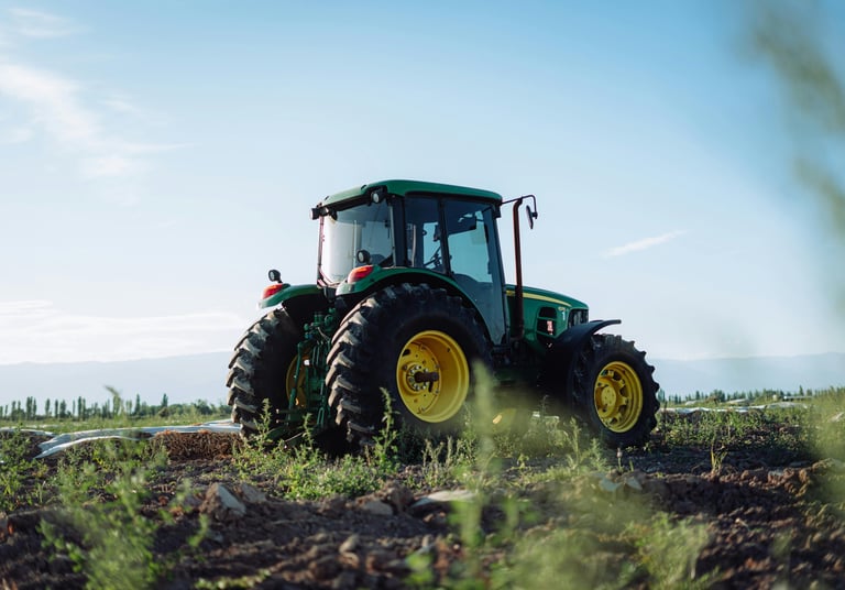 Farming by tractor