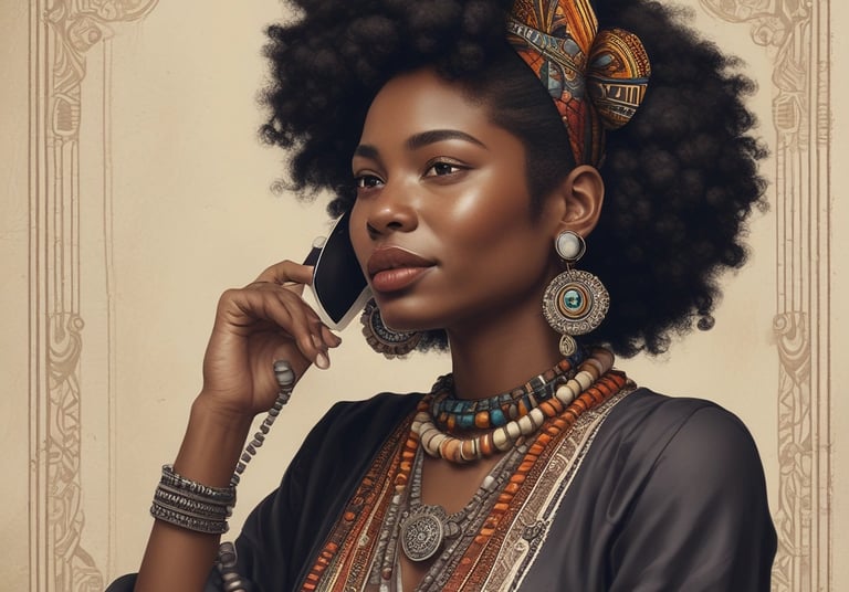 a woman with a large afro - american hair and a headband
