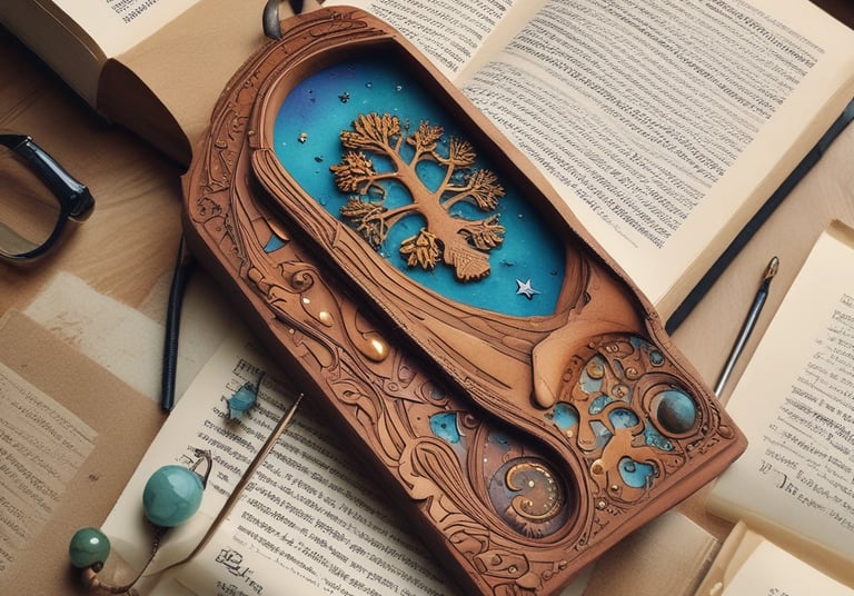 A collection of colorful art-inspired gifts displayed elegantly.