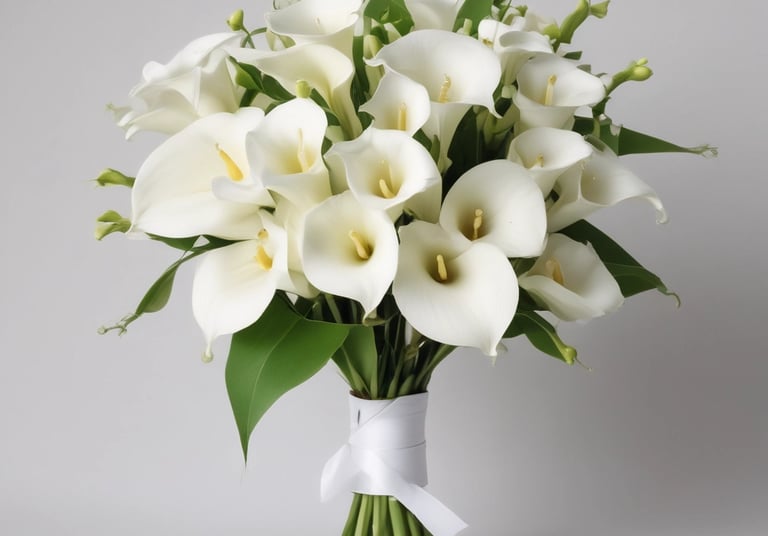 Graduation bouquet with bright flowers and festive ribbons