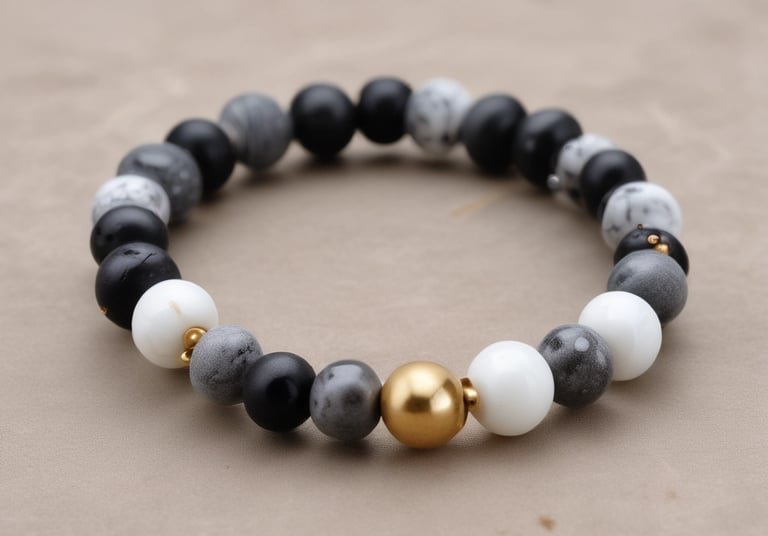 A beautiful display of natural stone necklaces.