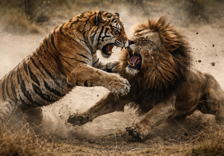 Qui gagne entre un lion et un tigre ?