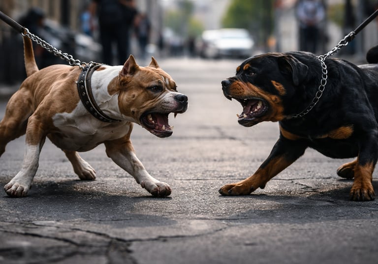 Qui gagne entre un pitbull et un rottweiler ?