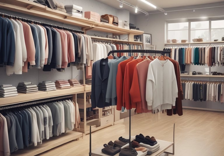 A flat lay image displaying a combination of lifestyle items including books, cosmetic products, and a colorful scarf. The books have minimalist and fashion themes, while the cosmetics feature elegant packaging. A transparent pouch contains a brochure titled 'VEGAN STYLE' that covers topics such as fashion and beauty.