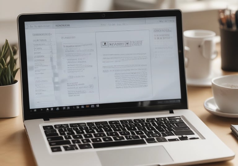 Colorful flat lay of design tools and digital art elements on a bright background