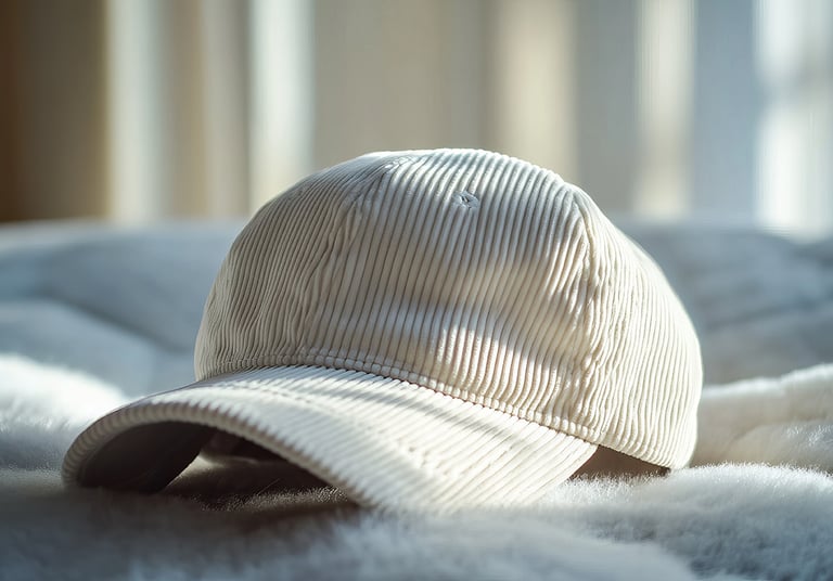 casquette velours blanc