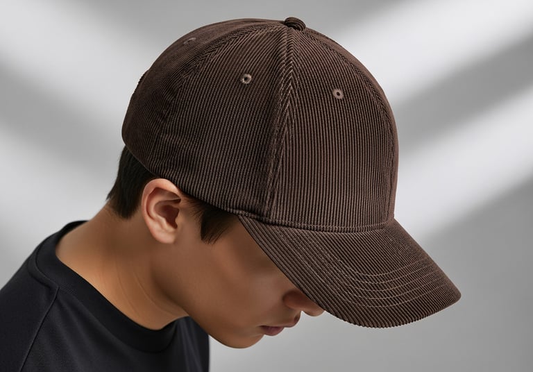 casquette velours marron