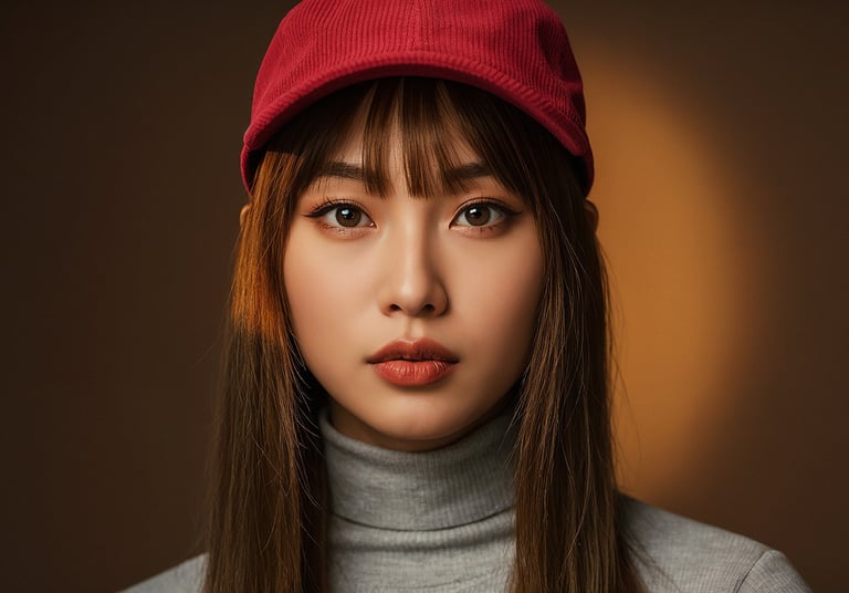 casquette velours rouge