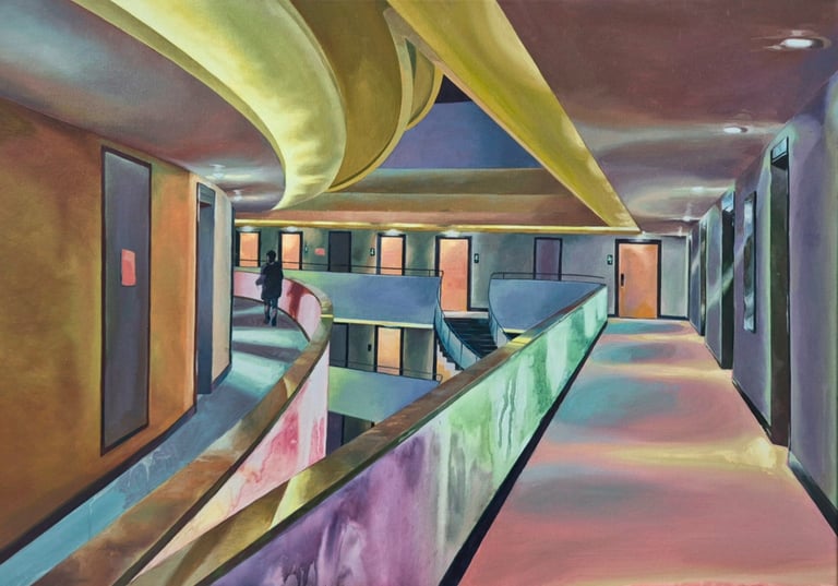 "Verstohlen"-Öl auf Leinwand-Gemälde von 2025-Jasmin Roßmann