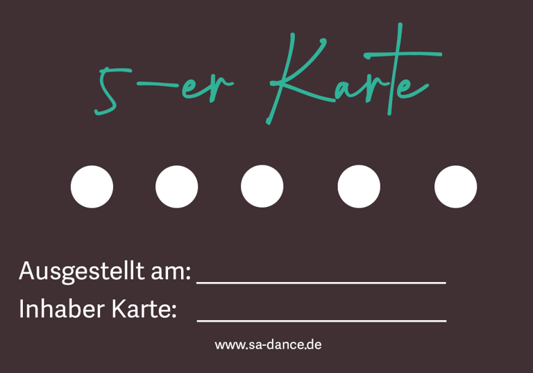 Stempelkarte Tanzschule Regensburg
