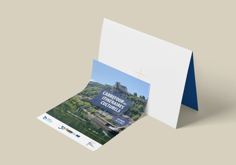 Création de pochette porte documents, dos et affiche