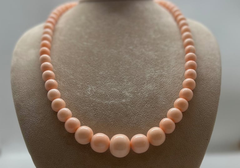 collana corallo pelle d'angelo