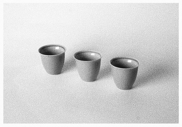 Tea cups with effect