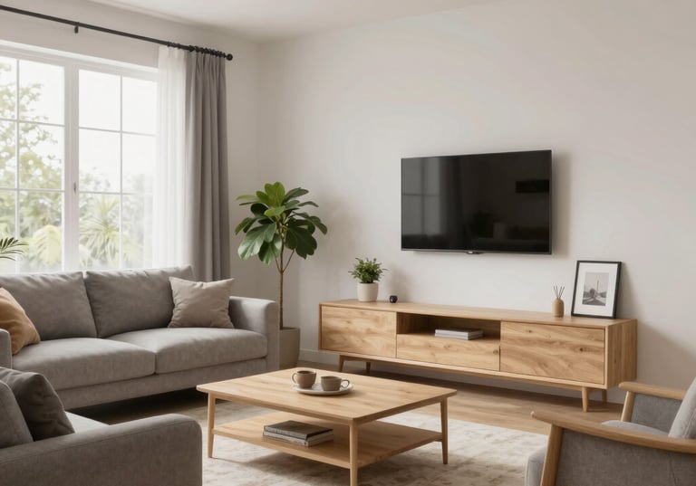 Bright living room with modern inventory