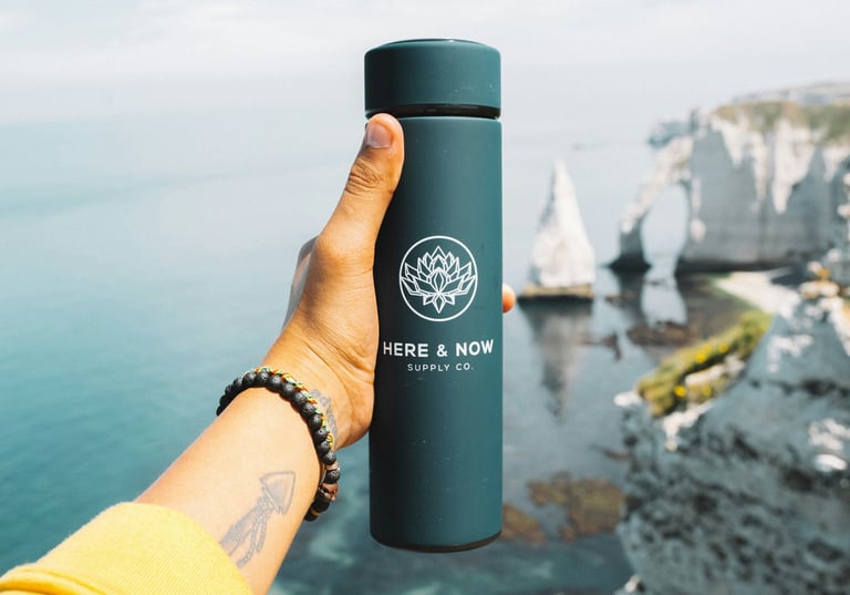 personalized temperature display water bottles