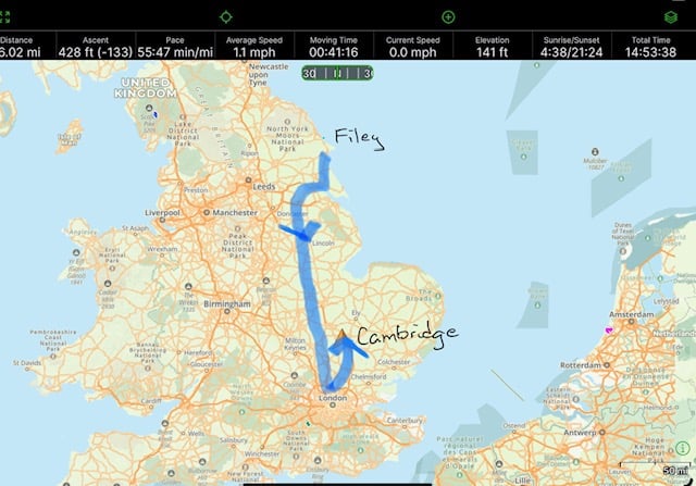 Travel Filey to Cambridge