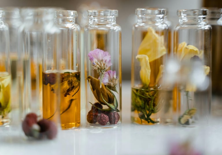 skincare glass bottles