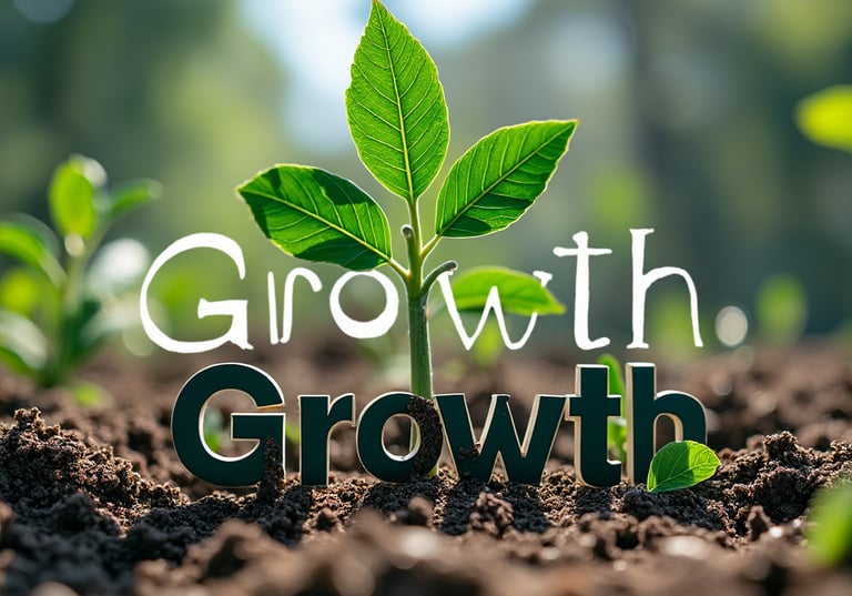 a plant growing in the soil with the words growth